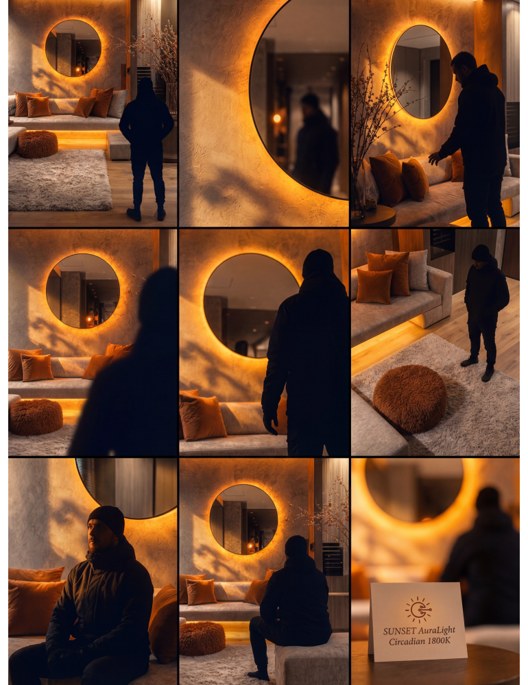 Hranaté zrkadlo ALLA AMBIENT LED