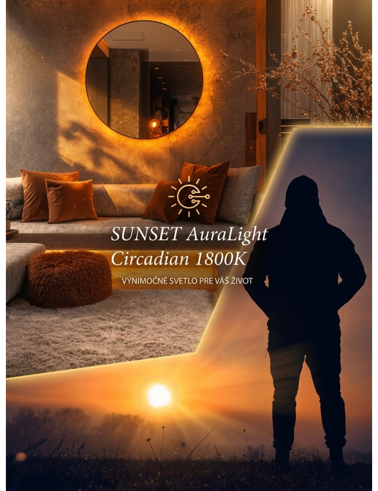 Hranaté zrkadlo ALLA AMBIENT LED