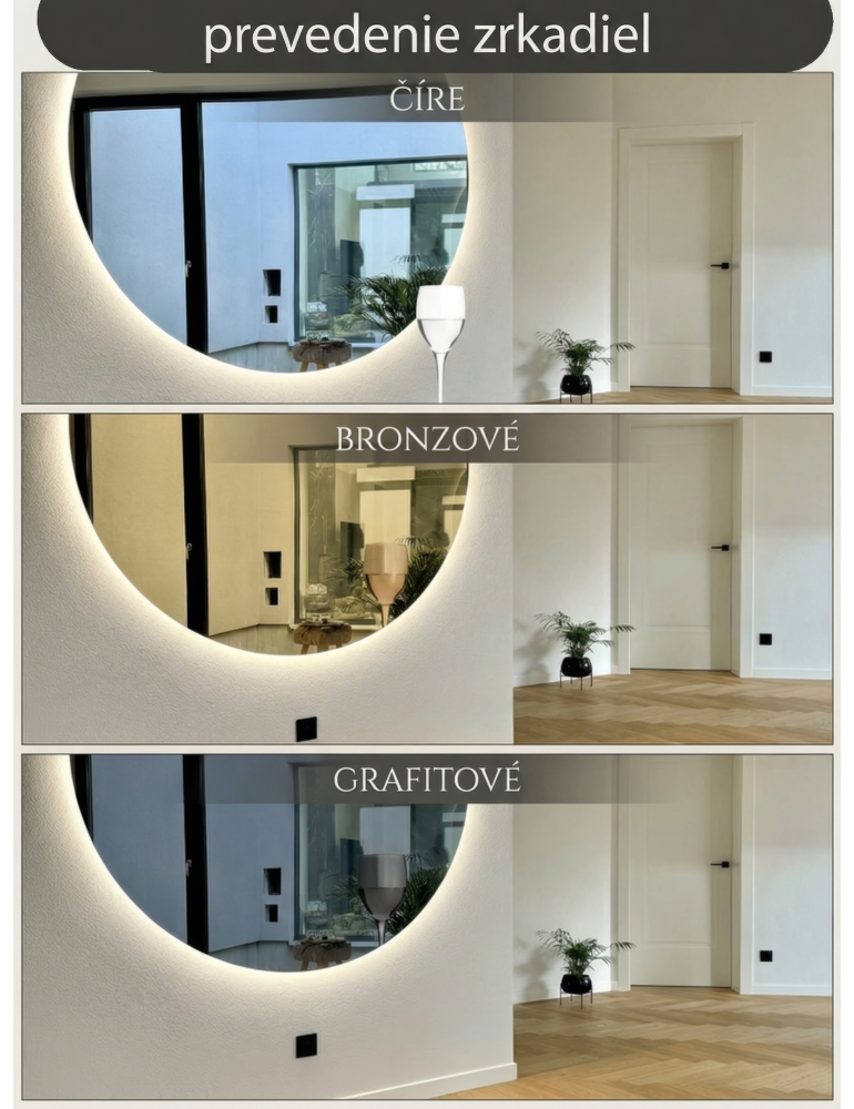 Hranaté zrkadlo ALLA AMBIENT LED