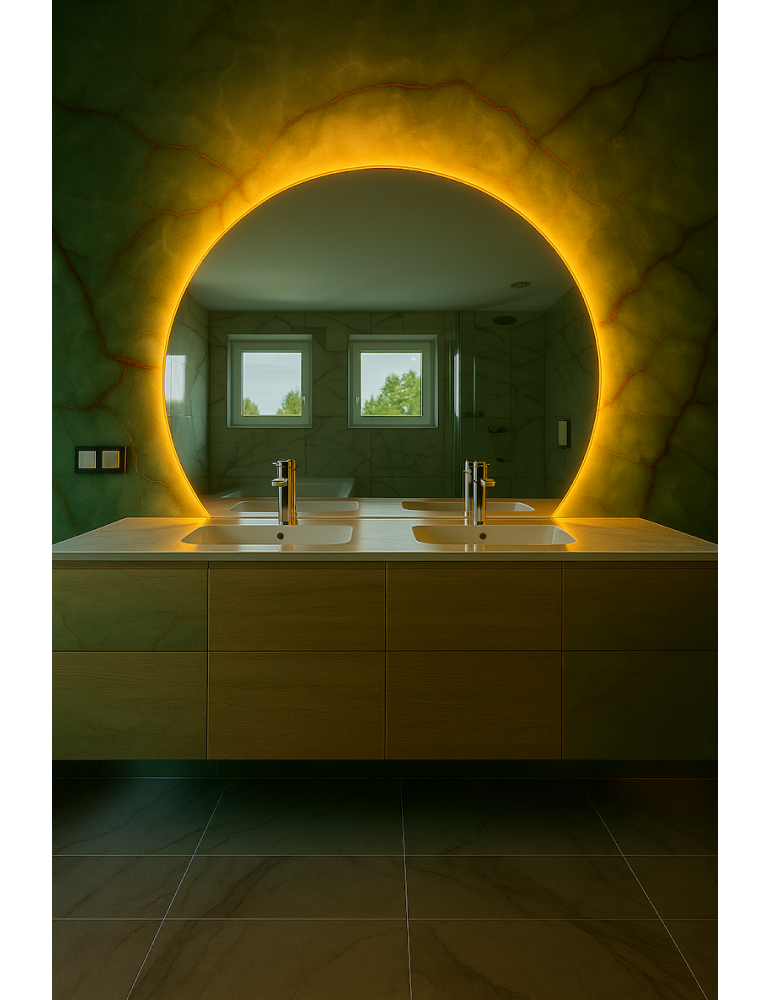 Polkruhové zrkadlo ALLA EMI AMBIENT LED 