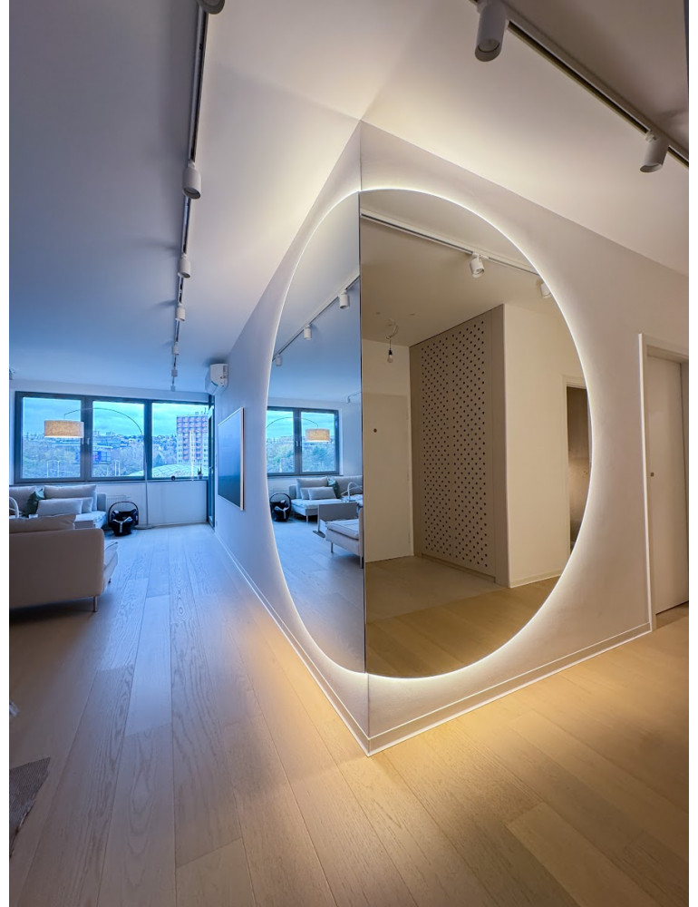 Polkruhové zrkadlo ALLA EMI AMBIENT LED 