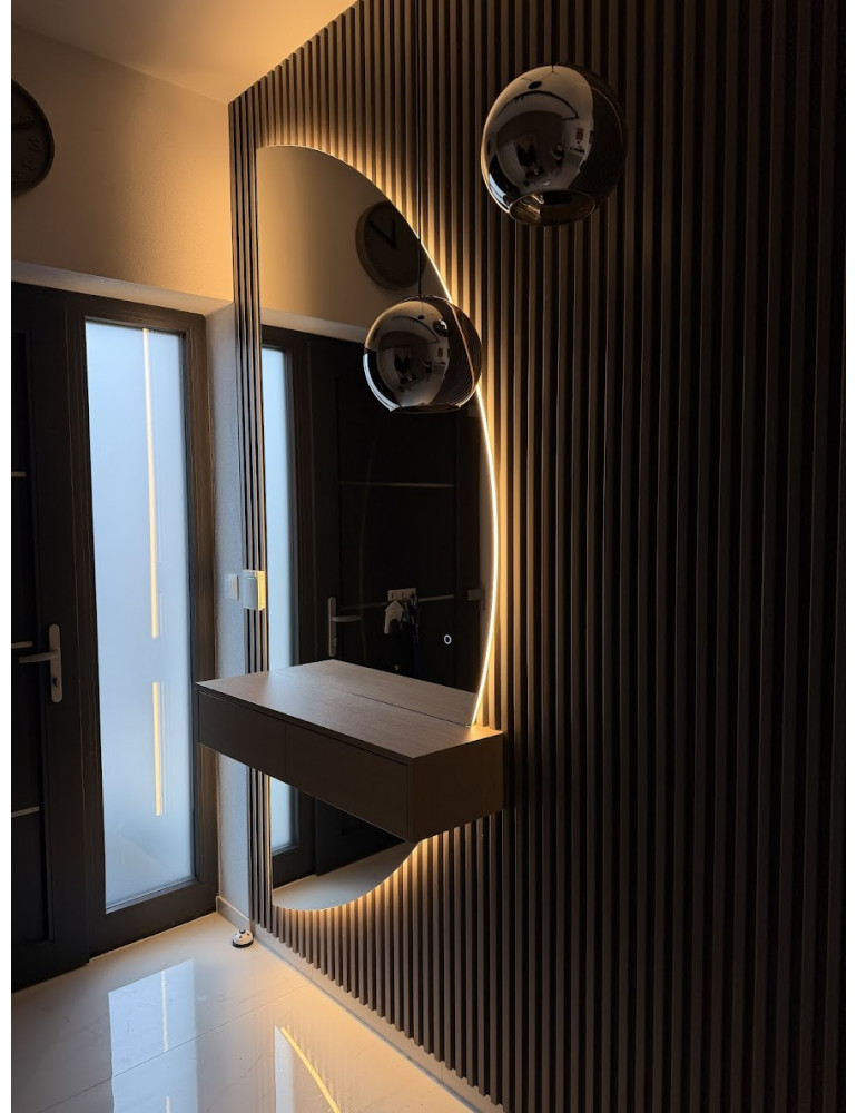 Polkruhové zrkadlo ALLA EMI AMBIENT LED 