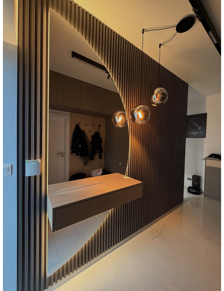 Polkruhové zrkadlo ALLA EMI AMBIENT LED 