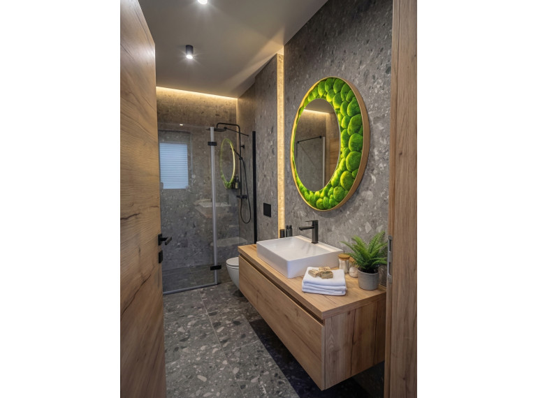 Okrúhle machové zrkadlo Ambient Bolmoss