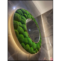 Okrúhle machové zrkadlo Bolmoss 