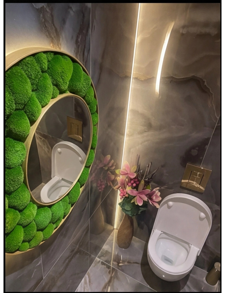 Okrúhle machové zrkadlo Bolmoss 