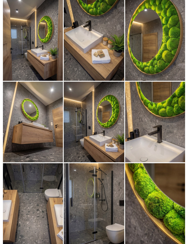 Okrúhle machové zrkadlo Ambient Bolmoss