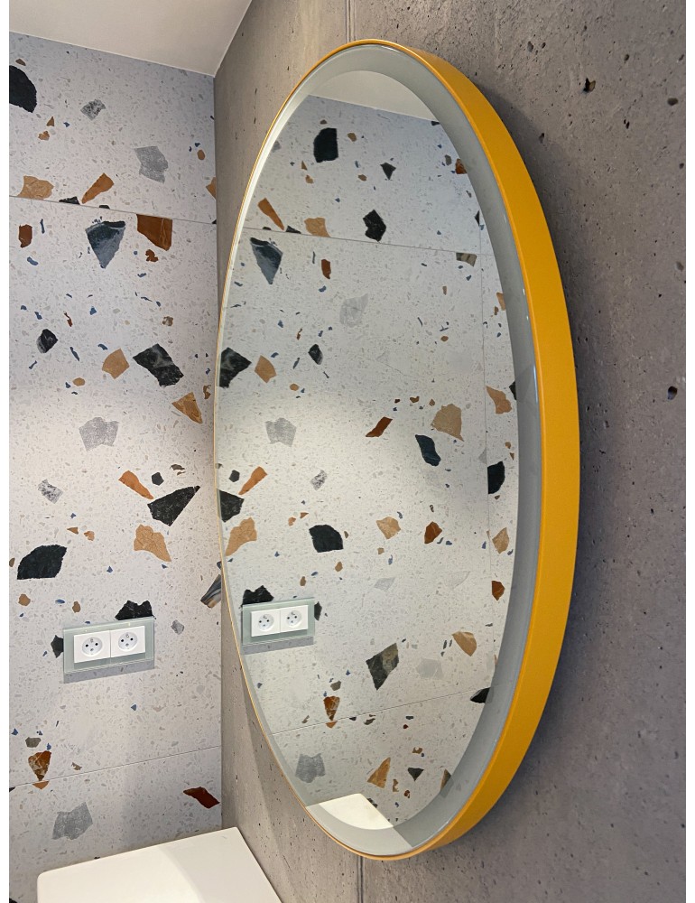 Kovové okrúhle zrkadlo Integro a Ambient LED