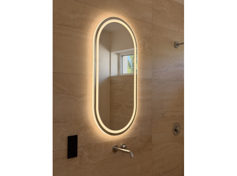 Oválne zrkadlo  ALLA INTEGRO OptiLight & Ambient AuraLight