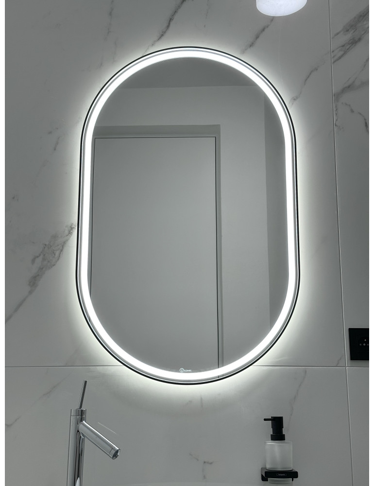 SLIM oválne zrkadlo INTEGRO a AMBIENT LED