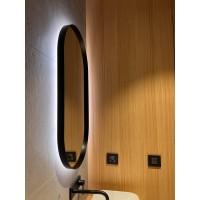 Kovové oválne zrkadlo AMBIENT LED