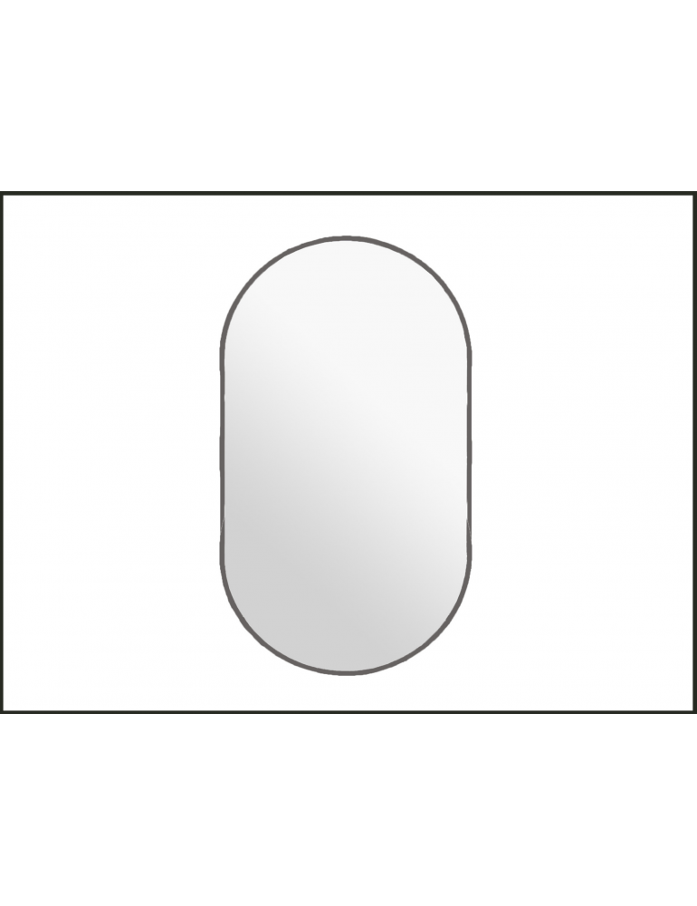 Biele oválne zrkadlo s podsvietením