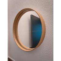 Dubové okrúhle zrkadlo